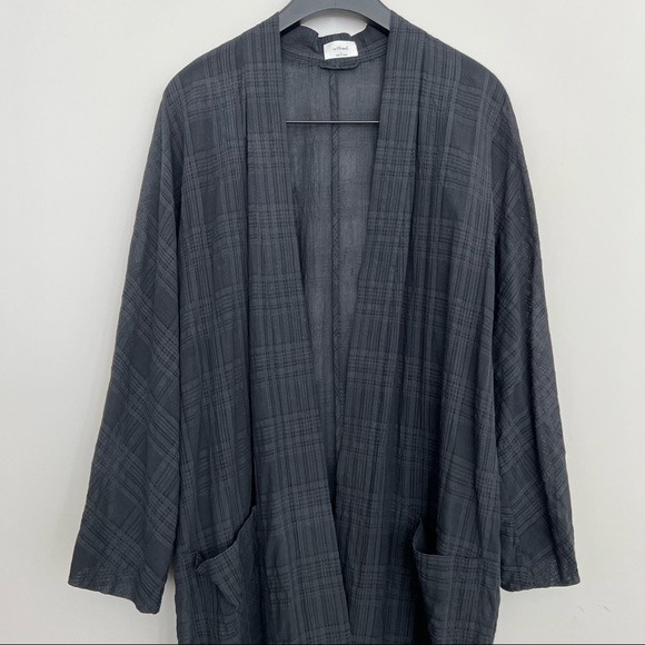 ARITZIA Wilfred Durante Check Jacket Long Jacquard Kimono - Size Large - Picture 7 of 15
